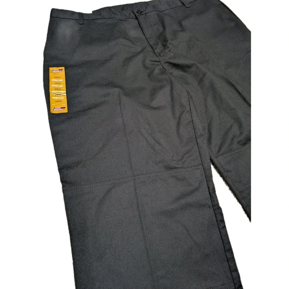 Dickies Pants Mens 44x32 Black Double Knee Relaxed Fit Straight-Leg FLEX Genuine